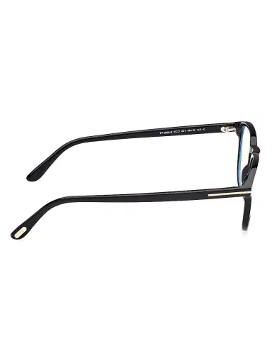 TOM FORD Men's 48MM Square Blue Block Glasses - Shiny Black Blue | Thumbnail 7