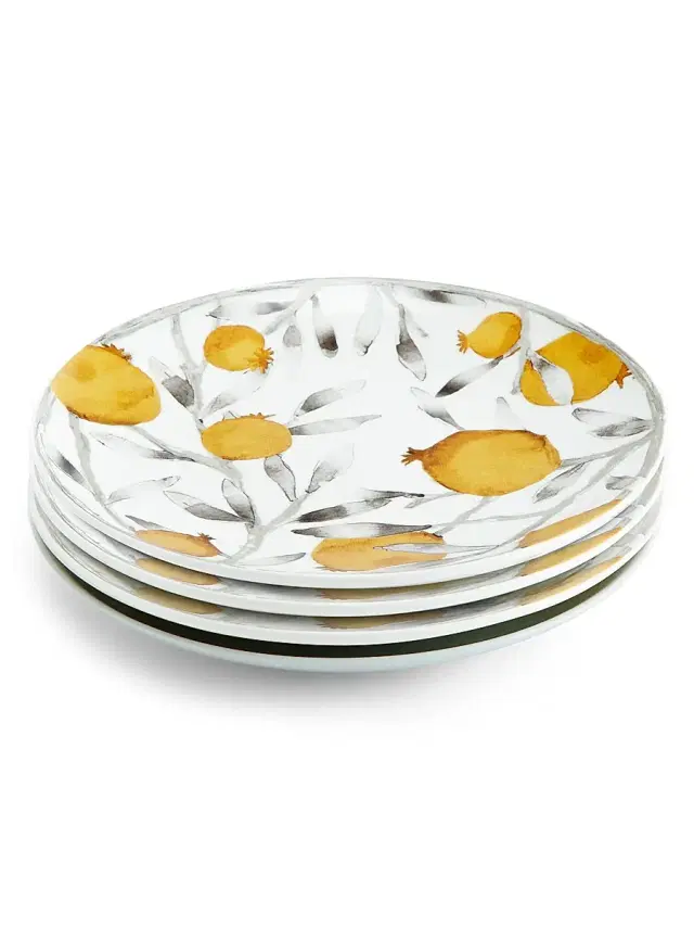 Michael Aram Pomegranate 4-Piece Tidbit Plate Set