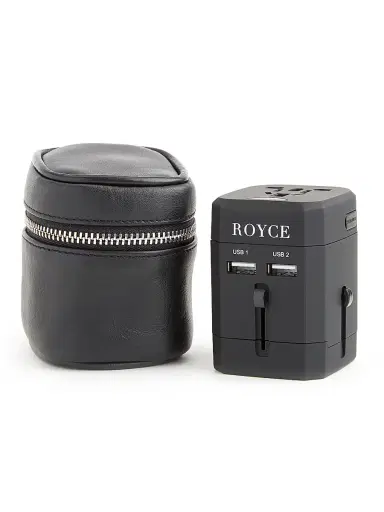 Royce New York Travel Adapter & Leather Case | Thumbnail 1 Royce New York Travel Adapter & Leather Case | Thumbnail 1