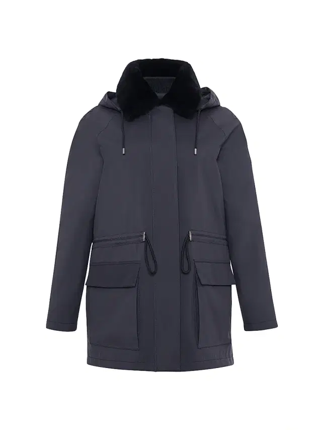 Gorski Women's Parka with Detachable Hood - Anthracite - Size Medium