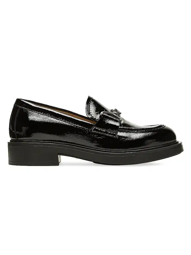 La Canadienne Women's Celine 35MM Horse-bit Patent Leather Loafers - Black Patent