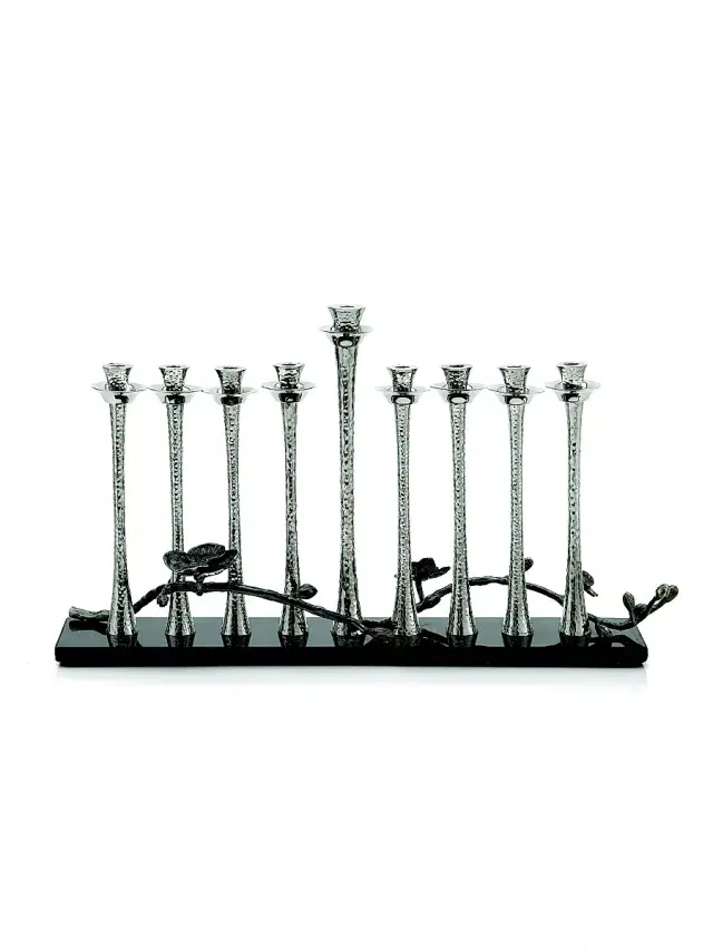 Black Orchid Menorah