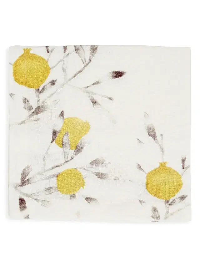 Pomegranate 4-Piece Linen Dinner Napkin Set