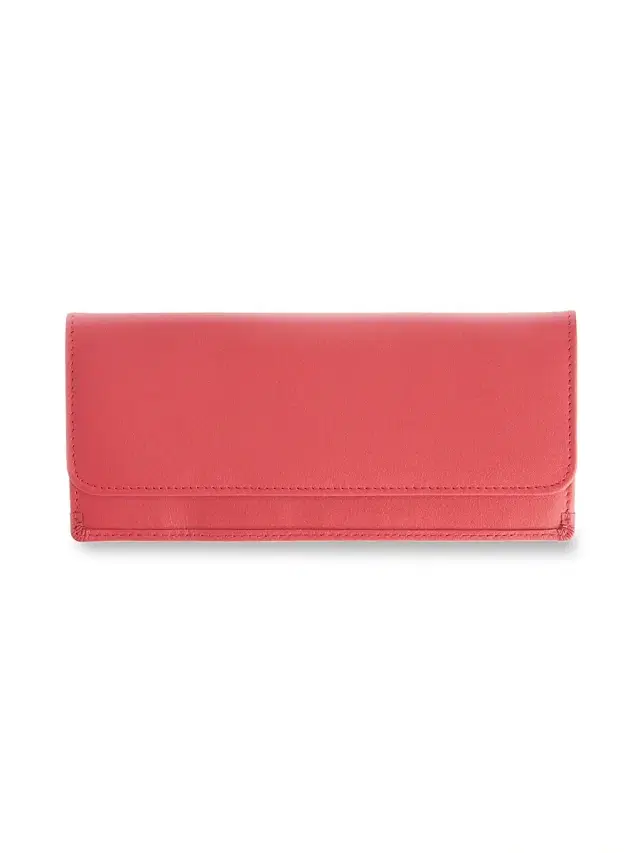 Royce New York Men's RFID-Blocking Leather Clutch Wallet - Red