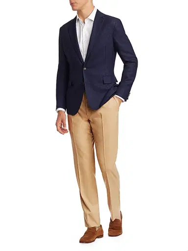 Ralph Lauren Purple Label Men's Greg Wool Pants - Tan | Thumbnail 2