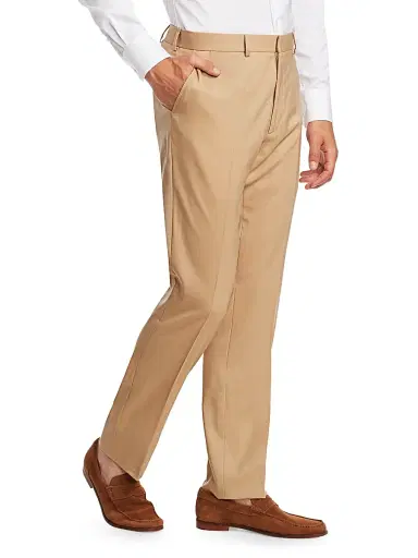 Ralph Lauren Purple Label Men's Greg Wool Pants - Tan | Thumbnail 4