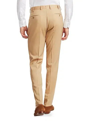 Ralph Lauren Purple Label Men's Greg Wool Pants - Tan | Thumbnail 5
