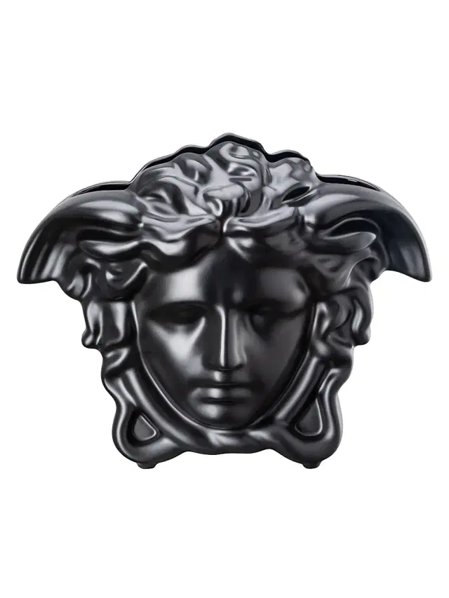 Medusa Grande Porcelain Vase - Black