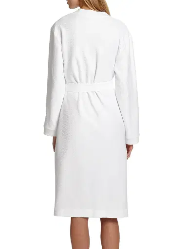 Hanro Women's Cotton Pique Robe - White - Size XL | Thumbnail 4 Hanro Women's Cotton Pique Robe - White - Size XL | Thumbnail 4