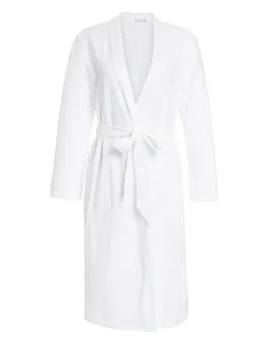 Hanro Women's Cotton Pique Robe - White - Size XL | Thumbnail 5 Hanro Women's Cotton Pique Robe - White - Size XL | Thumbnail 5