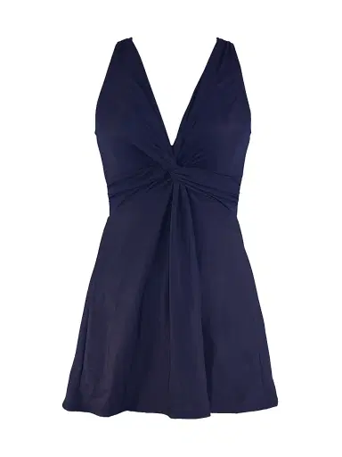 Miraclesuit Swim Women's Marais Twist One-Piece Swimsuit - Midnight Blue - Size 18 | Thumbnail 1