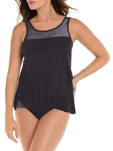 Miraclesuit Swim Women's Illusionist Mirage Swim Top - Midnight Blue - Size 18 | Thumbnail 2