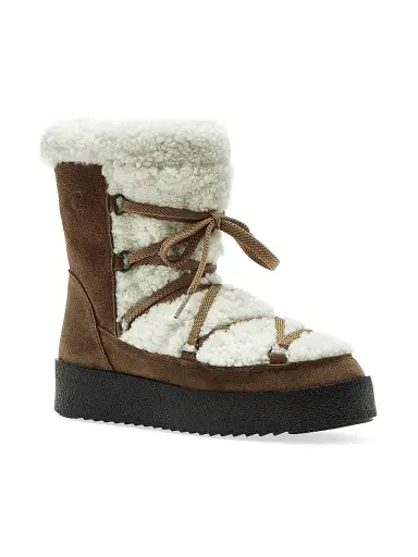 La Canadienne Women's Eloise Shearling & Leather Winter Boots - Walnut | Thumbnail 2 La Canadienne Women's Eloise Shearling & Leather Winter Boots - Walnut | Thumbnail 2