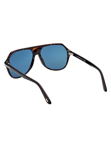 TOM FORD Men's Hayes 55MM Navigator Sunglasses - Havana Blue | Thumbnail 4 TOM FORD Men's Hayes 55MM Navigator Sunglasses - Havana Blue | Thumbnail 4