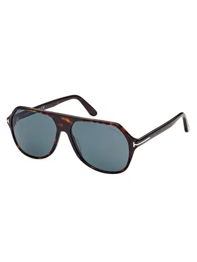 TOM FORD Men's Hayes 55MM Navigator Sunglasses - Havana Blue | Thumbnail 1 TOM FORD Men's Hayes 55MM Navigator Sunglasses - Havana Blue | Thumbnail 1