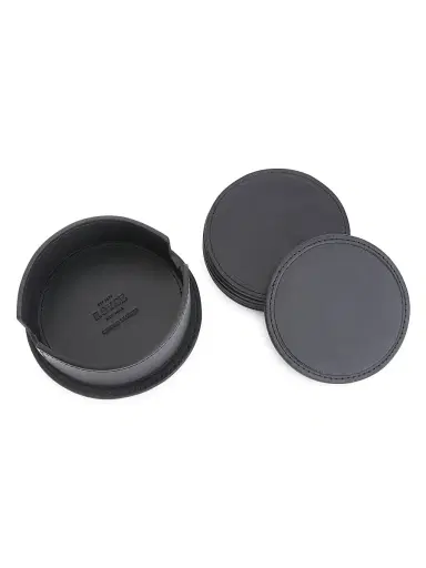 Royce New York 6-Piece Leather Coaster Set | Thumbnail 3 Royce New York 6-Piece Leather Coaster Set | Thumbnail 3
