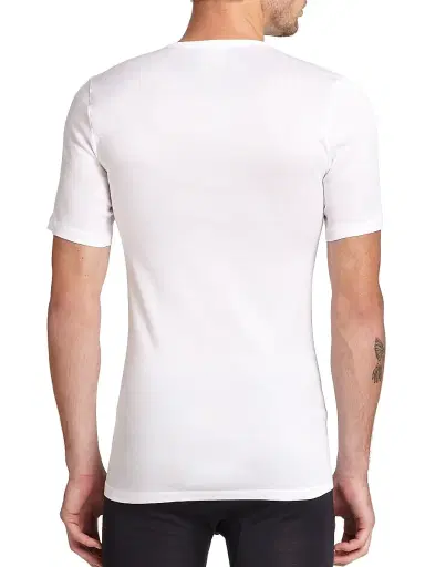 Hanro Cotton Pure Crewneck Tee - White | Thumbnail 4