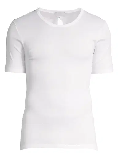 Hanro Cotton Pure Crewneck Tee - White | Thumbnail 1