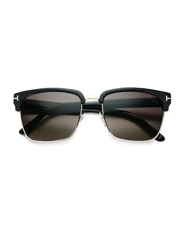 TOM FORD Men's River 57MM Square Sunglasses - Black