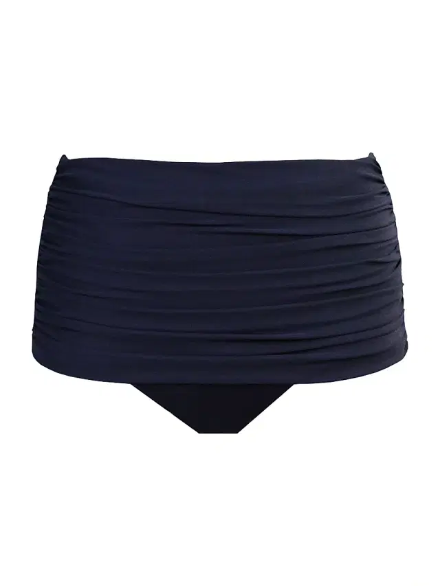 Miraclesuit Swim Women's Norma Shirred Hi-Rise Bikini Bottom - Midnight