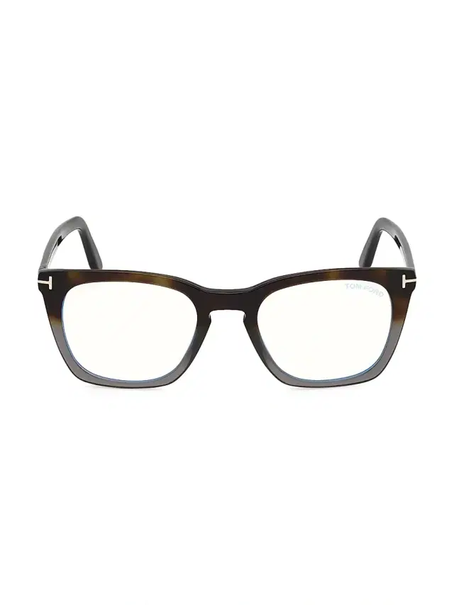 Men's 50MM Blue Filter Optical Glasses - Shiny Blue