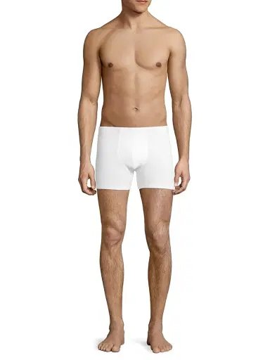 Hanro Men's Cotton Superior Long-Leg Boxer Briefs - White - Size XXL | Thumbnail 2 Hanro Men's Cotton Superior Long-Leg Boxer Briefs - White - Size XXL | Thumbnail 2