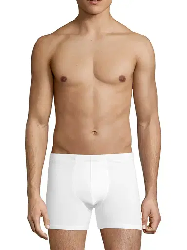 Hanro Men's Cotton Superior Long-Leg Boxer Briefs - White - Size XXL | Thumbnail 3 Hanro Men's Cotton Superior Long-Leg Boxer Briefs - White - Size XXL | Thumbnail 3