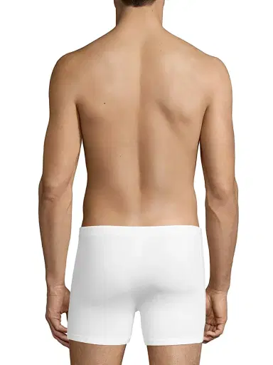 Hanro Men's Cotton Superior Long-Leg Boxer Briefs - White - Size XXL | Thumbnail 4 Hanro Men's Cotton Superior Long-Leg Boxer Briefs - White - Size XXL | Thumbnail 4