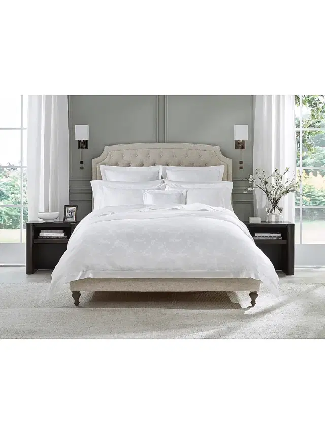 Sferra SF Giza 45 Natura Duvet Cover & Sham Collection - White Boudoir