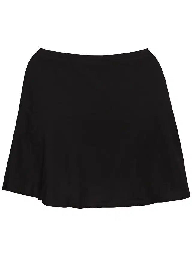 Women's Skirted Bikini Bottom - Black