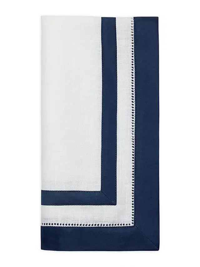Filo 2-Piece Tip Towel Set - White Navy