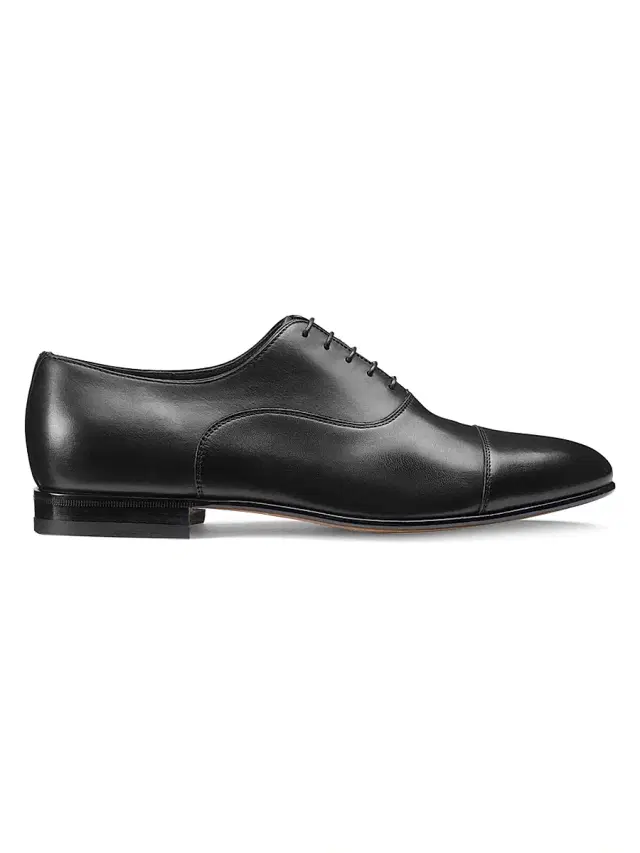 Santoni Men's Darian Cap-Toe Oxfords - Black