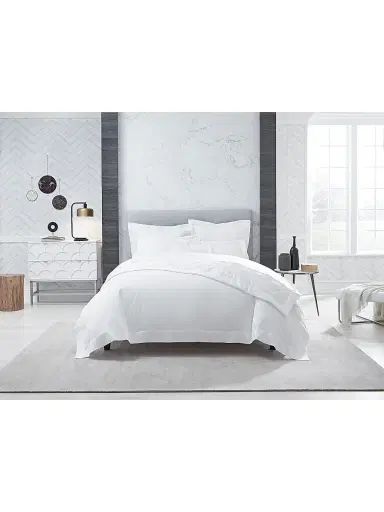 Sferra Sereno Sheets & Pillowcases Collection - White King | Thumbnail 5