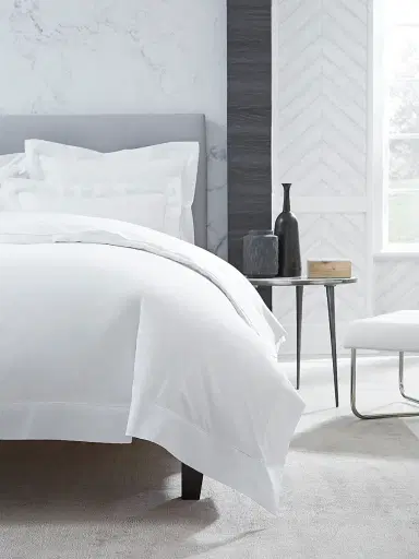 Sferra Sereno Sheets & Pillowcases Collection - White King | Thumbnail 1