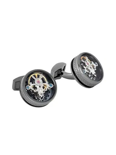 Tateossian Men's Round Tourbillon Cufflinks | Thumbnail 1 Tateossian Men's Round Tourbillon Cufflinks | Thumbnail 1