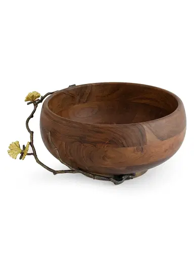 Michael Aram Butterfly Ginkgo Wood Salad Bowl | Thumbnail 1 Michael Aram Butterfly Ginkgo Wood Salad Bowl | Thumbnail 1