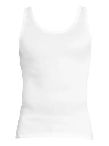 Hanro Men's Cotton Pure Pure Tank Top - White | Thumbnail 1