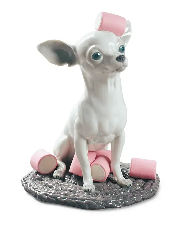 Lladro Chihuahua with Marshmallows Dog Figurine