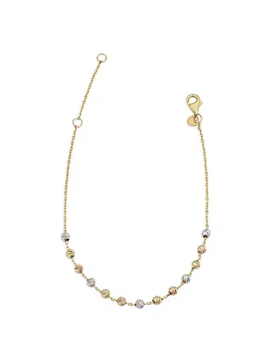 Oradina Women's 14K Yellow Gold Brilliant Ball Station Bracelet - Yellow Gold | Thumbnail 1 Oradina Women's 14K Yellow Gold Brilliant Ball Station Bracelet - Yellow Gold | Thumbnail 1