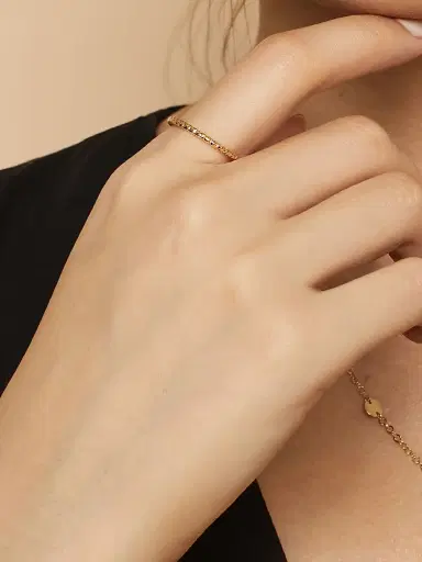Oradina Women's 14K White Solid Gold Skyline Ring - White Gold | Thumbnail 2