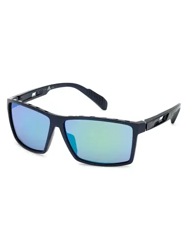 adidas Men's 63MM Square Injected Sunglasses - Matte Blue Green Mirror | Thumbnail 2 adidas Men's 63MM Square Injected Sunglasses - Matte Blue Green Mirror | Thumbnail 2