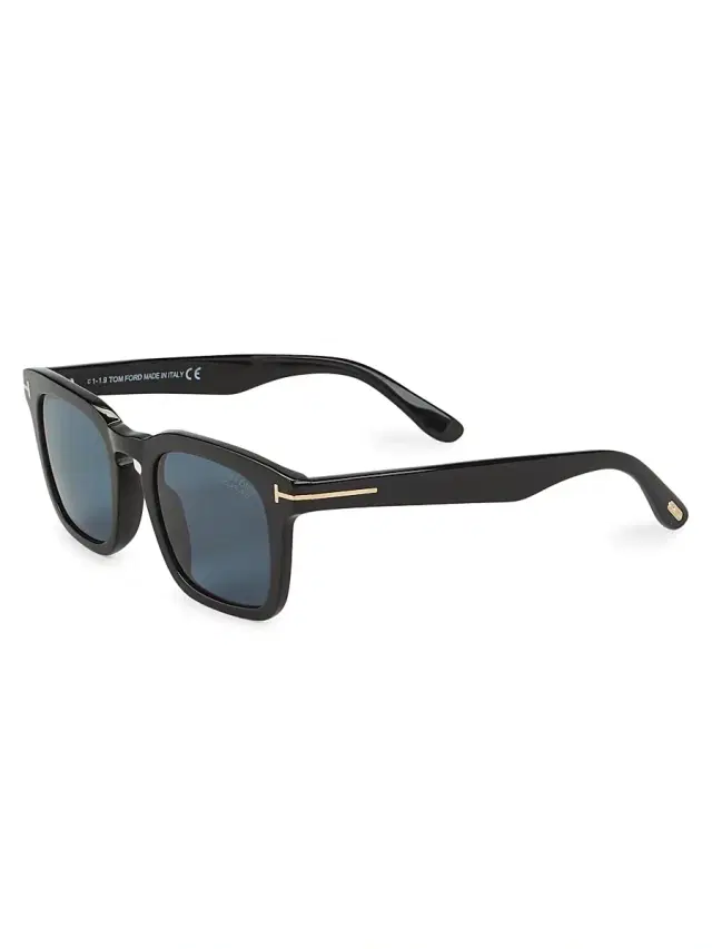 TOM FORD Men's Dax 50MM Square Sunglasses - Black