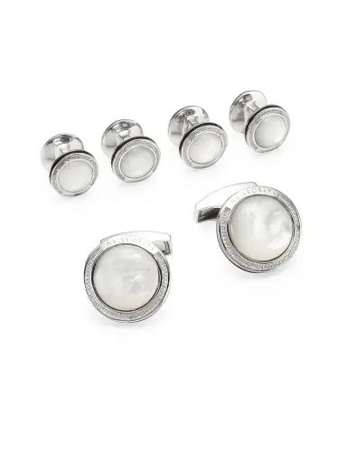 Tateossian Men's Six-Piece Round Shirt Studs and Cufflinks Set | Thumbnail 1