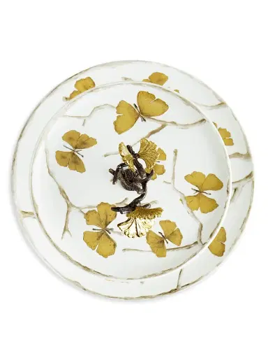 Michael Aram Butterfly Ginkgo 2-Tier Porcelain Etagere | Thumbnail 4