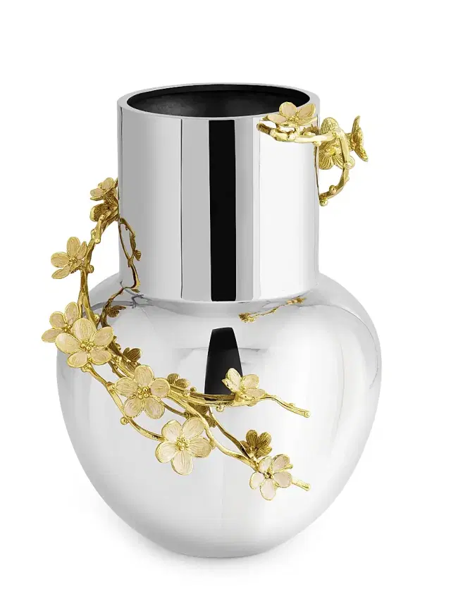 Michael Aram Cherry Blossom Medium Stainless Steel Vase