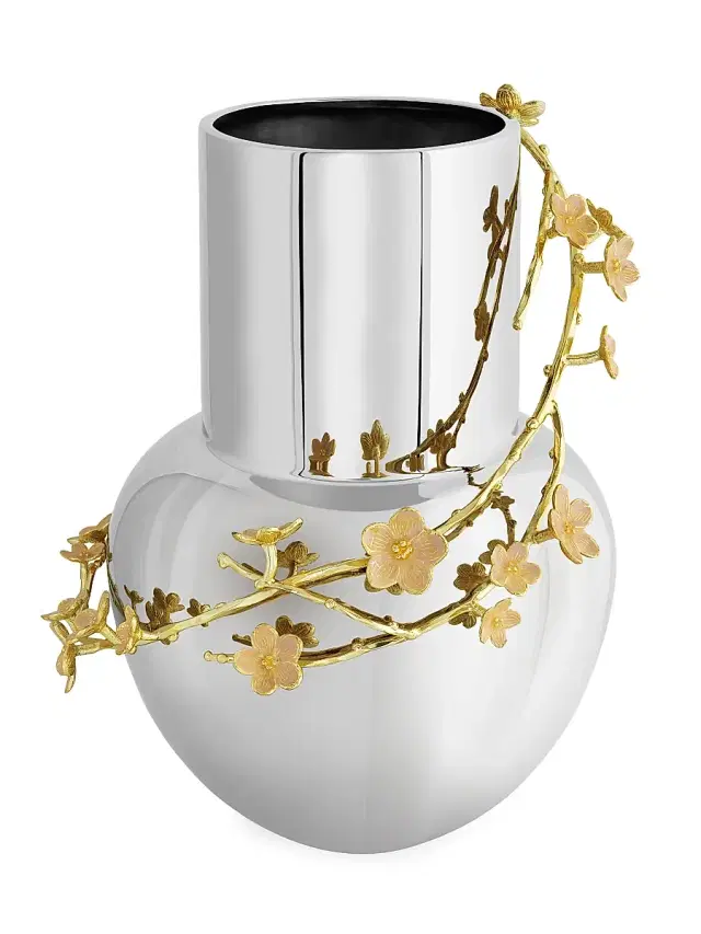 Michael Aram Cherry Blossom Large Stainless Steel Vase