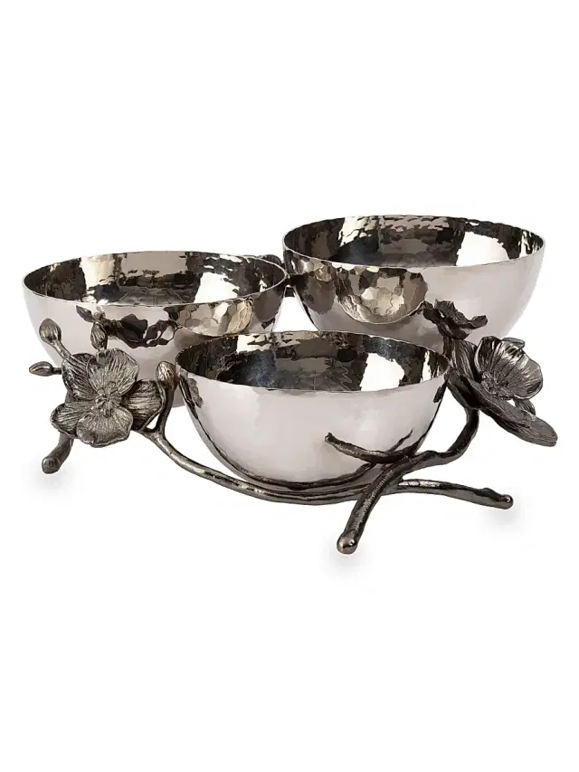 Black Orchid Triple Nut Dish