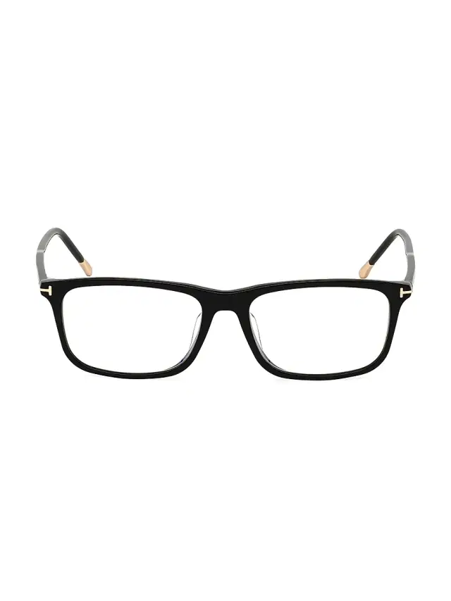 TOM FORD Men's 57MM Rectangle Optical Glasses - Black