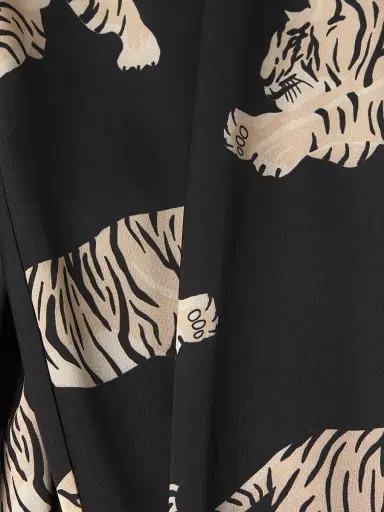 Averie Women's Sierra 2-Piece Tiger-Print Satin Pajama Set | Thumbnail 6 Averie Women's Sierra 2-Piece Tiger-Print Satin Pajama Set | Thumbnail 6