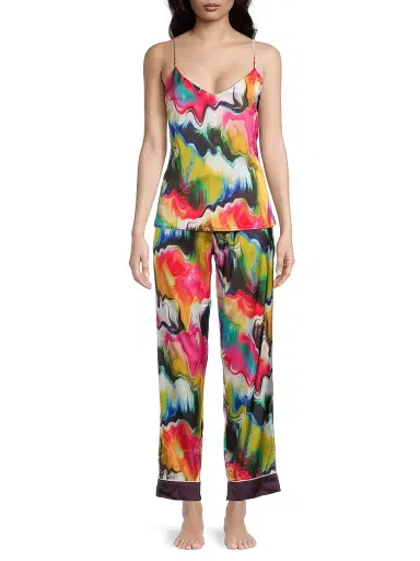Averie Women's Shanaya Iridiana Printed 2-Piece Pajama Set | Thumbnail 3 Averie Women's Shanaya Iridiana Printed 2-Piece Pajama Set | Thumbnail 3